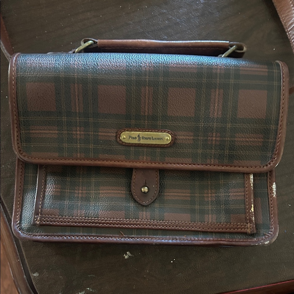 Polo by Ralph Lauren Brown Plaid Messenger